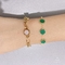 دستبند گرد پوسته سبز با نام تجاری مستقل زنجیر دستی از جنس استنلس استیل